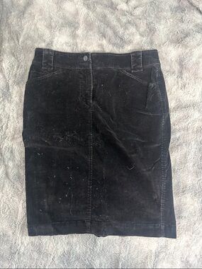 United Colors Of Benetton Black Corduroy Pencil Skirt